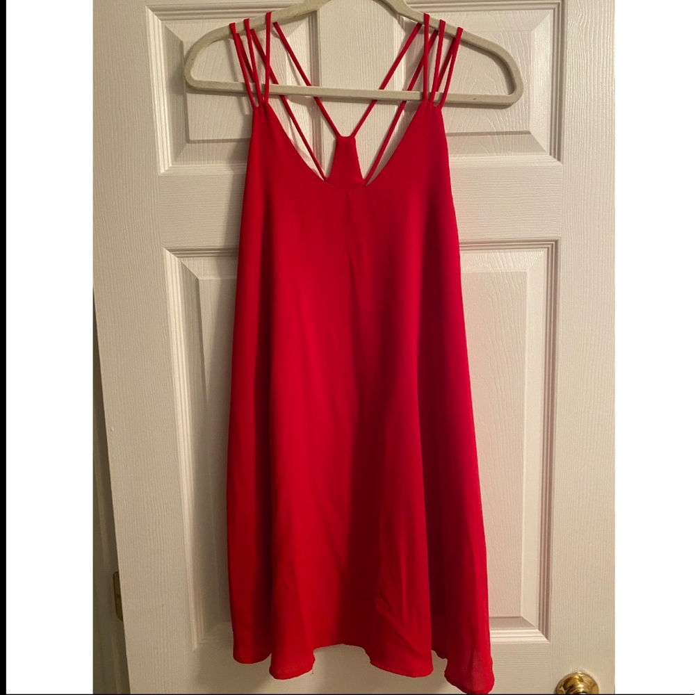 Red mini dress. Worn once. Smoke free home